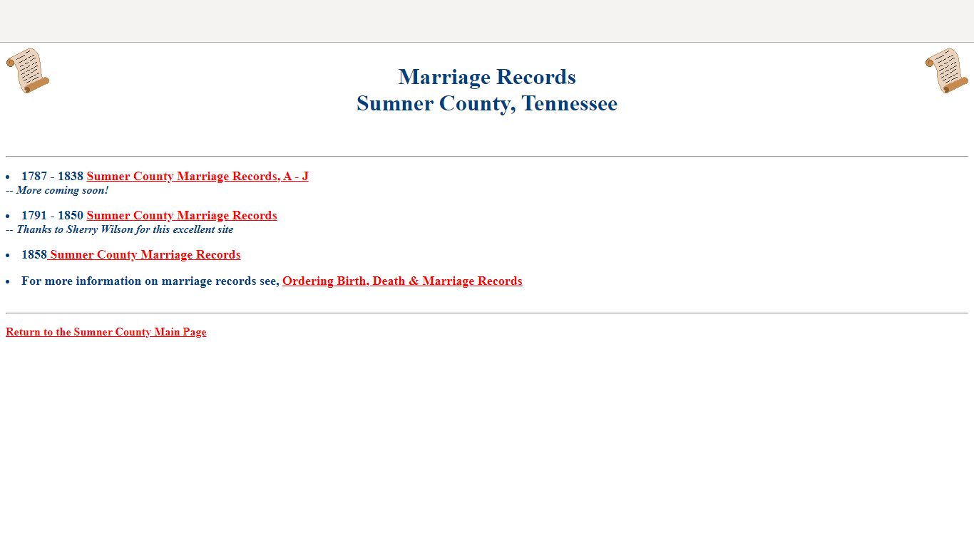 Marriage Records Sumner County, Tennessee - TNGenWeb